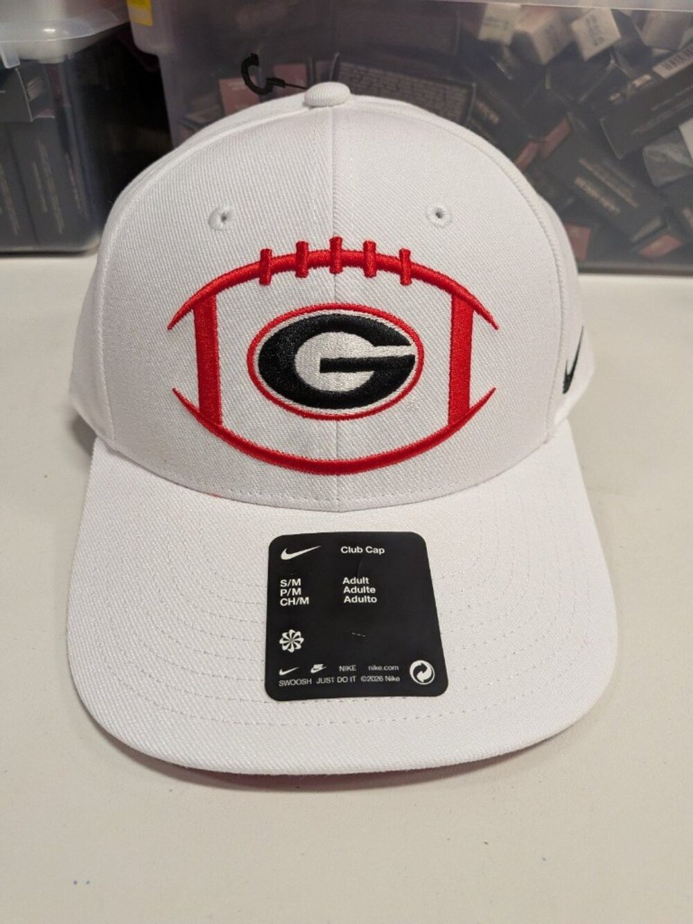 Georgia Bulldogs Nike Club Cap Adult White